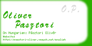 oliver pasztori business card